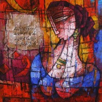 A. S. Rind, 24 x 24 Inch, Acrylic on Canvas, Figurative Painting, AC-ASR-182